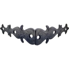 Antika Tarz Dekoratif Pirinç Kelebek Gönye - Yan, 105X105 Mm, Oksit