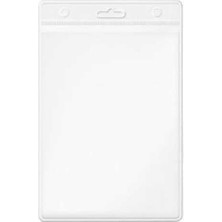 87X115 mm Dikey Şeffaf Kart Poşeti, 100 Adet, Pvc Malzeme