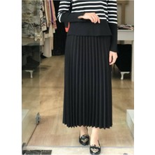 Krep Kumaş Pliseli Etek