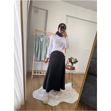Siyah Saten Etek Kadın