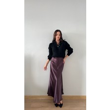 Kadın Saten Etek Maxi Boy