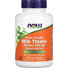 Now Foods Double Strength Milk & Thistle Extract 300 mg 200 Veg Kapsül