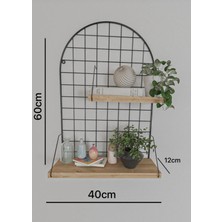 Çok Amaçlı Duvar Rafı, Siyah, 60X40, Dayanıklı ve Şık Tasarım