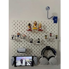 Beyaz 5x7 cm Figür Askısı ve Stand, Plastik, 1 Adet