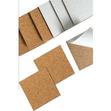 Yapışkanlı Doğal Mantar Levha Seti 30X30 Cm, 6 Adet, 2 mm Kalınlık