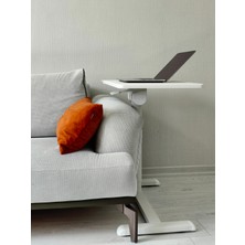 Yükseklik ve Eğim Ayarlı Çalışma Masası Tekerlekli Laptop Sehpası Dizüstü Bilgisayar Masası