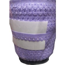 Çamaşır Lastiği Dantelli 1 cm 75 Metre 1 Top Açık Mor