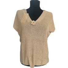 Merserize Gül Detaylı Bluz