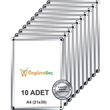 Açılır Kapanır Rondo Alüminyum Çerçeve 25MM A4 (21X30) 10 Adet, Gri