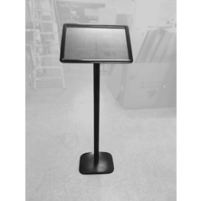 A4 Siyah Alüminyum Ayaklı Yönlendirme Menü Panosu 21X30X110CM