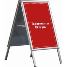 50X70CM Alüminyum Çift Taraflı Kaldırım Reklam Posteri