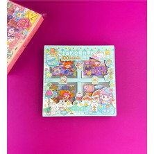 Renkli ve Sevimli Kız Temalı 100'LÜ Şeffaf Çıkartma Seti