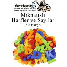 Manyetik Harf ve Sayılar Seti, 52 Parça, Okul Öncesi Eğitim Için
