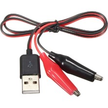 USB Erkek Krokodil Çevirici Kablo - 5V Kaynak Test Kablosu 60CM Max 2A
