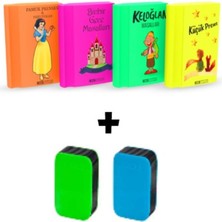 Neon Kitap Sığı ve Kalemtraş Seti, 4 ve 2 Adet Seçeneklerle Uygun Fiyatlı
