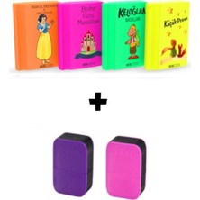 Neon Kitaplık ve Kalemtraş Seti, Kız Öğrenci Için, 4 ve 2 Parçalı.