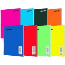A4 Pp Kapak Spiralli Defter, 80 Yaprak, Düz, 1 Adet