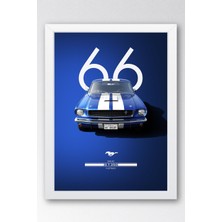 1966 Ford Mustang Shelby GT350 Çerçeveli Tablo - Special Edition Car Poster