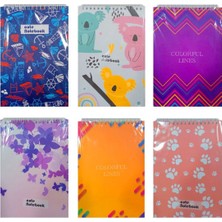 A5 Üstten Spiralli Sert Kapak Kâğıt Defteri, Kareli, 80 Yp, 1 Adet