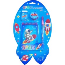 4 Parça Kırtasiye Seti, Kalemlik, Defter, Kalem ve Silgi, Şık ve Kullanışlı
