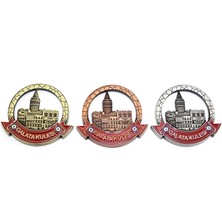 Istanbul Temalı Metal Magnet Galata Kulesi Yuvarlak Tasarım