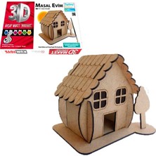 3D Ahşap Maket Masal Evi Kutu, Dekoratif Tasarım, Şık ve Çocuk Oyunları Için