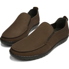 Growish GR0321 Hakiki Nubuk Deri Büyük Numara 47 Numara Günlük Kullanım Koku Yapmaz Bağcıksız Loafer Erkek Ayakkabı