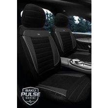 Alfa Romeo 156 1997–2007 Bakü Pulse Serisi Raşel Siyah Koltuk Kılıfı