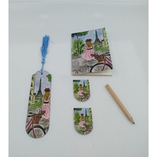 Kurşun Kalemli Mıknatıslı Püsküllü Kitap Ayraçları, Eyfel Kulesi Tasarımı