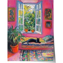 Çerçevesiz Poster, Pastel Ev Ilüstrasyonu, Salon Dekoru Poster No: 111534