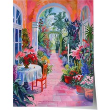 Çerçevesiz Poster, Renkli Sokak Manzarası, Salon Dekoru Poster No: 111931