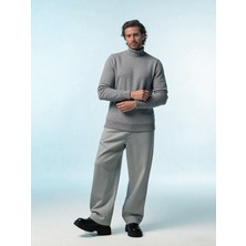 Boğazlı Triko – Yün Karışımlı, Oversize Fit