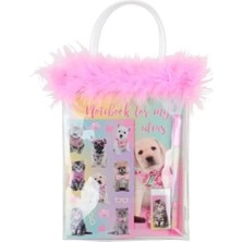 Tüylü Pvc Çantalı Kırtasiye Seti PT-7746