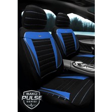 Ford Escort 1980–1998 Bakü Pulse Serisi Raşel Siyah Mavi Koltuk Kılıfı