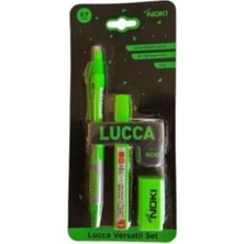 Yeşil Renkli Çok Amaçlı Okul Seti Kalem, Silgi, Uç ile Öğrenmeye Hazır