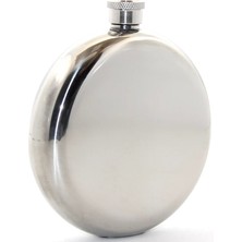 Paslanmaz Çelik Yuvarlak 8 Oz Tekli Matara Çelik Renk