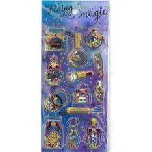 Ilgi Çekici Kabartmalı Simli Çıkartma, Makyaj ve Süsleme Için Mükemmel Seçim