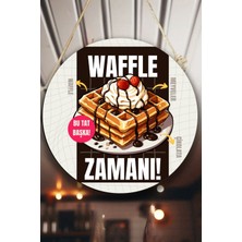 Waffle Salonu Duvar, Kapı, Çift Taraflı Askılı Pano Karşılama Tabelası, Waffle Dükkan Süsü