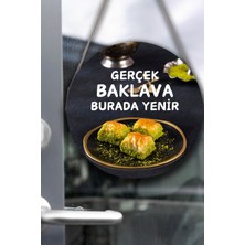 Baklava Salonu Duvar, Kapı, Tek Taraflı Askılı Pano Karşılama Tabelası, Baklava Dükkan Süsü