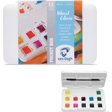 12 Renk Suluboya Kutusu, Portatif ve Canlı Tonlar, 1 Adet Fiyatlı