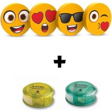 Hall Breathe Renkli Silgi ve Kalemtraş Seti, 4 Silgi, 2 Kalemtraş, Eğlenceli Tasarım