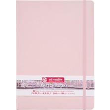 Pembe 21X29 cm Dikişli Sert Kapak Eski Tarz Defter