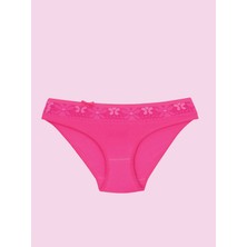 Ceylanoğlu Likralı  Beli Dantel Bikini Külot 131 (12 Adet) Eko Paket