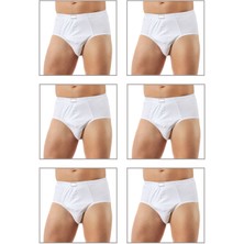 6'lı Paket Erkek Pamuklu Penye Süprem Esnek Rahat Slip Külot Büyük Bedenli