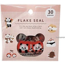 Sevimli Panda Figürlü Japon Flake Seal Çıkartma, Dekoratif ve Eğlenceli Sticker