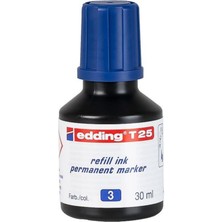 T25 Kalıcı Mürekkep 30ML Mavi, Yüksek Kalite ve Canlı Renkler