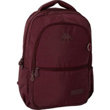 Bordo Renkli, Üç Bölmeli Okul Çantası, Hafif ve Kullanışlı Tasarım