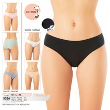 Iç Giyim Kota Pamuk&likra Roparlu Ribana (6 Adet) Bikini Külot