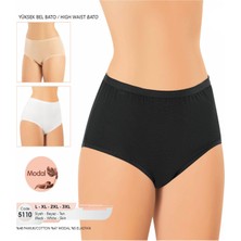 Iç Giyim Kota Modal Kumaş (6 Adet) Yüksek Bel Bato Külot Büyük Bedenli