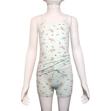 Likra Empirme Kız Ip Askılı Şortlu Takım 6960( 1 Adet Takım)